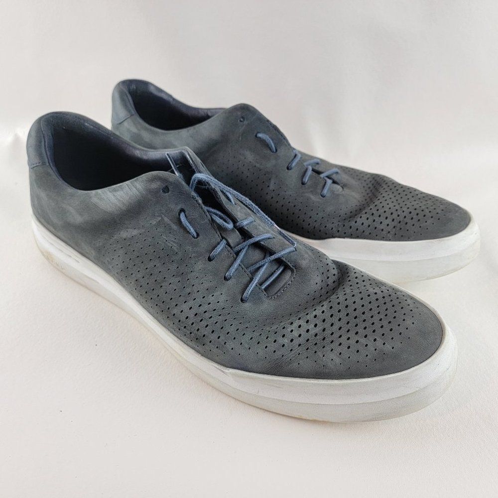 Cole Haan Grand Rally Mens Size 12 M Gray Blue Lace Up Sneaker Shoes C31422